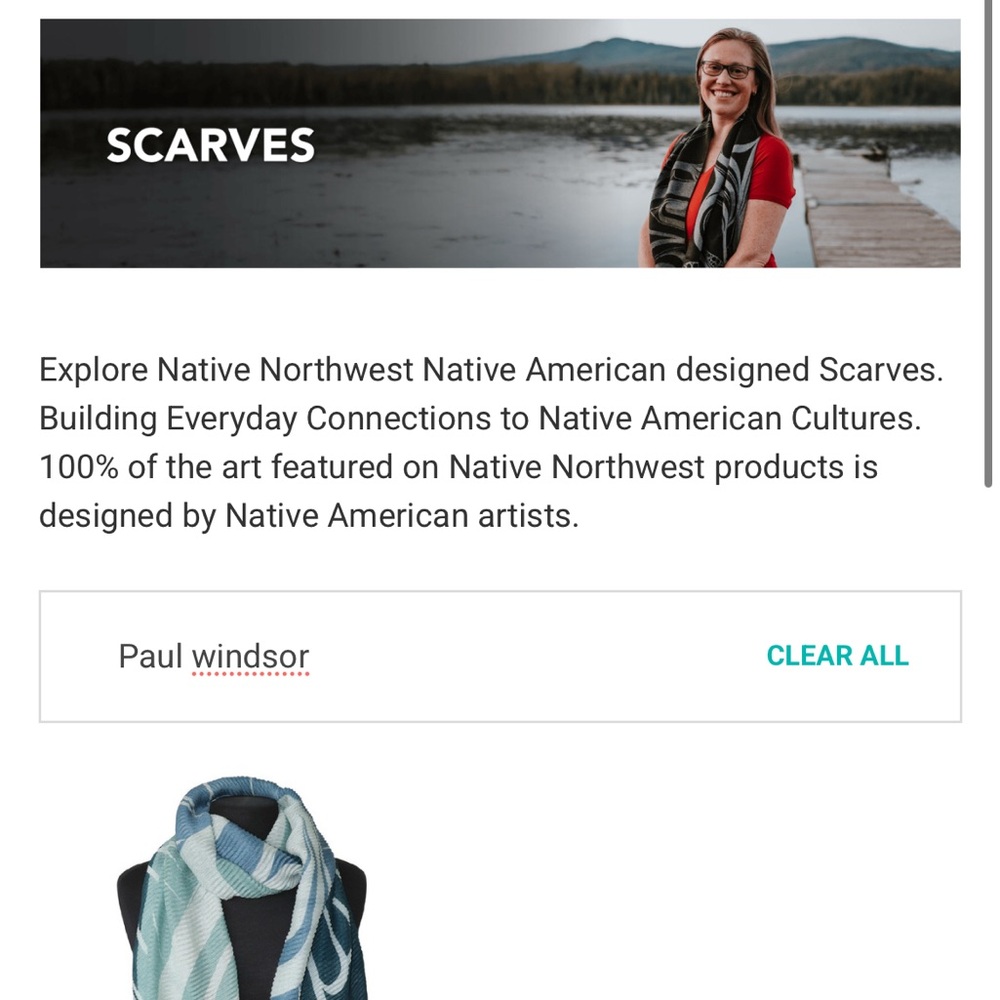 Northwest Blue Heron Eco Scarf - Picture 7 of 7